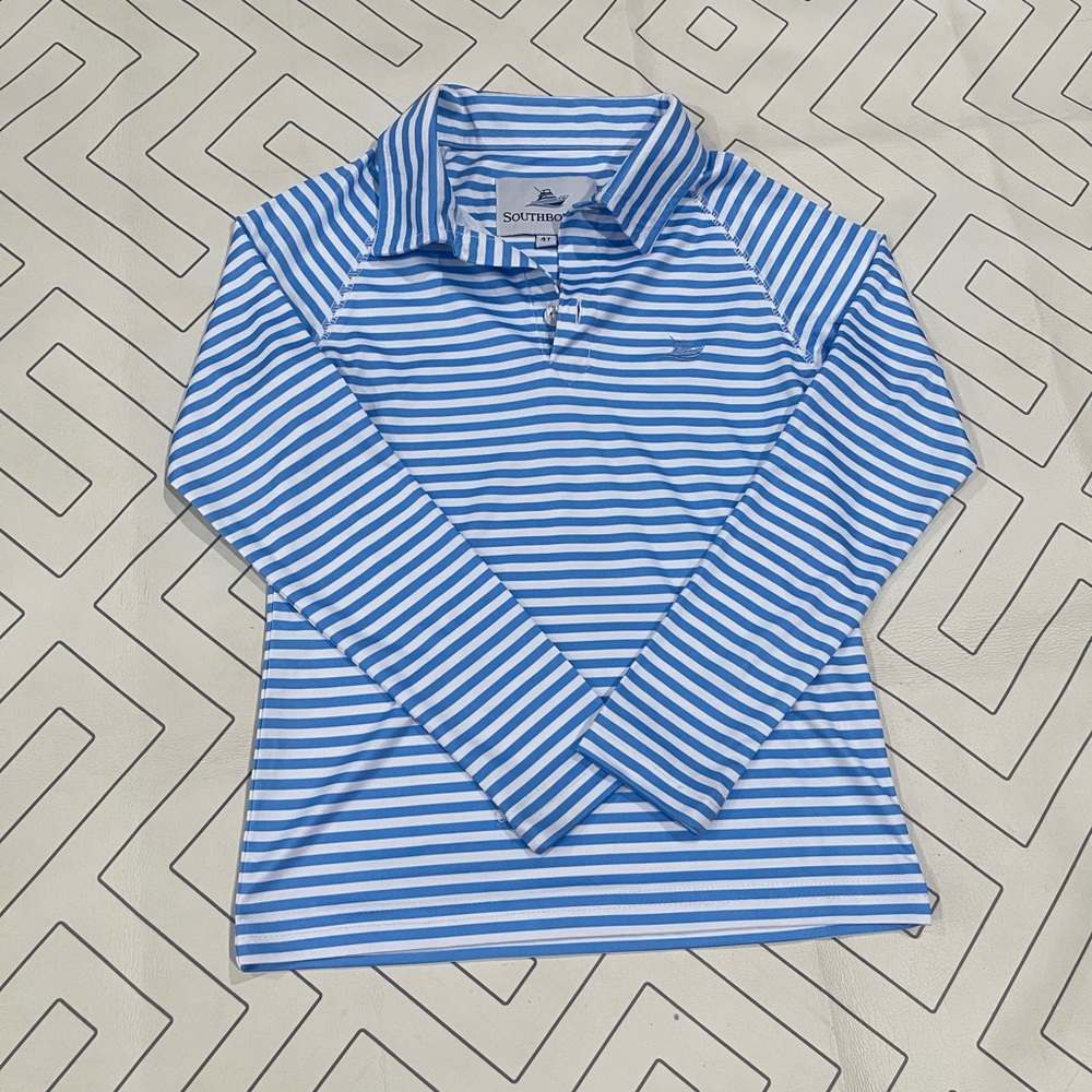 Southbound Striped Longsleeve Polo